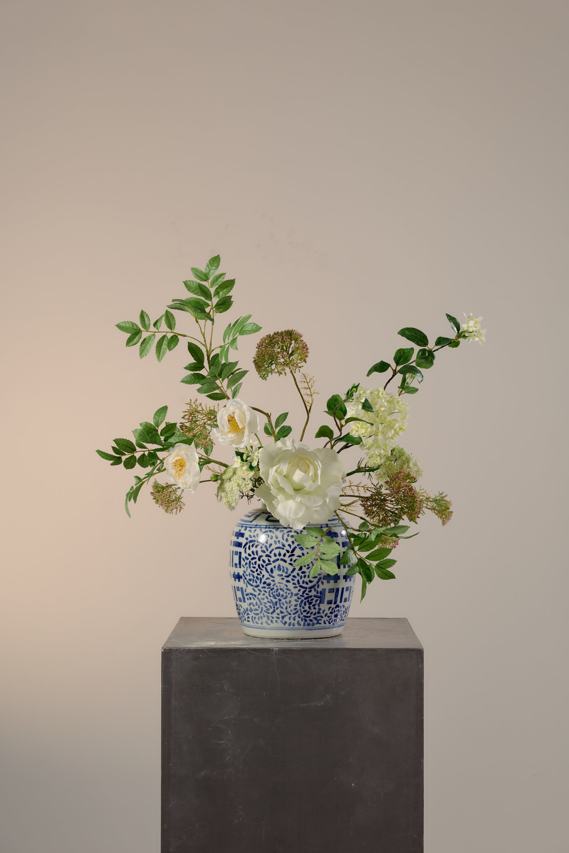 Long Weekend Silk Arrangement With Bird Vase